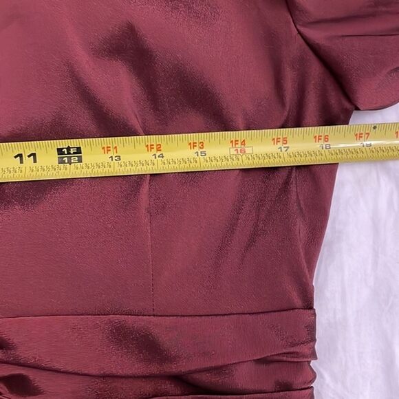 R&M Richards Maroon Red Cocktail Jacket Top Womens Size 12 Rhinestones NEW - Picture 5 of 12